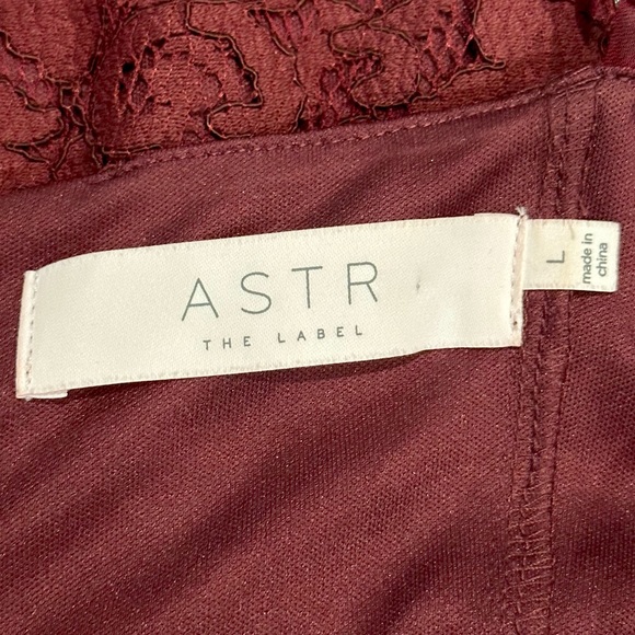 ASTR The Label Burgundy Lace Cocktail Dress Sz. Large - Picture 9 of 10